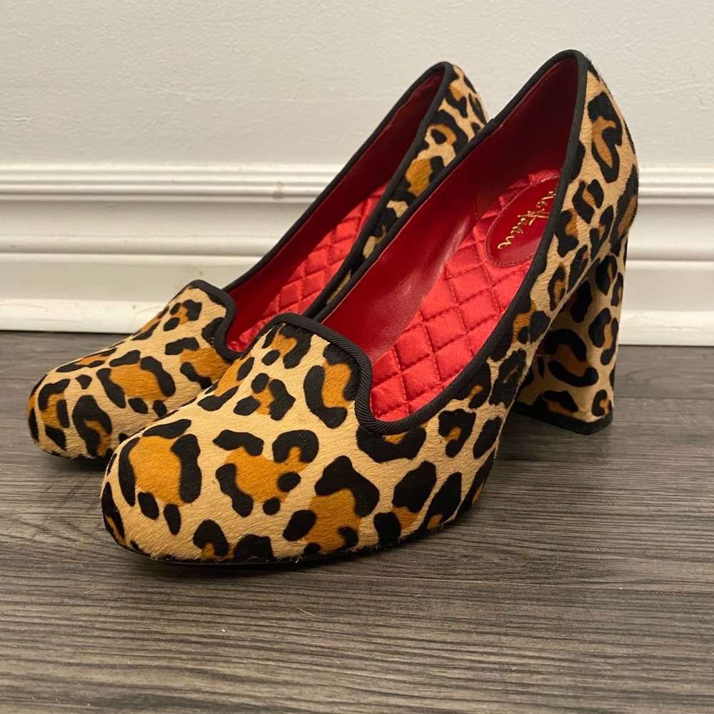 Cole Haan Air Morgan Leopard Haircalf Loafer Pumps